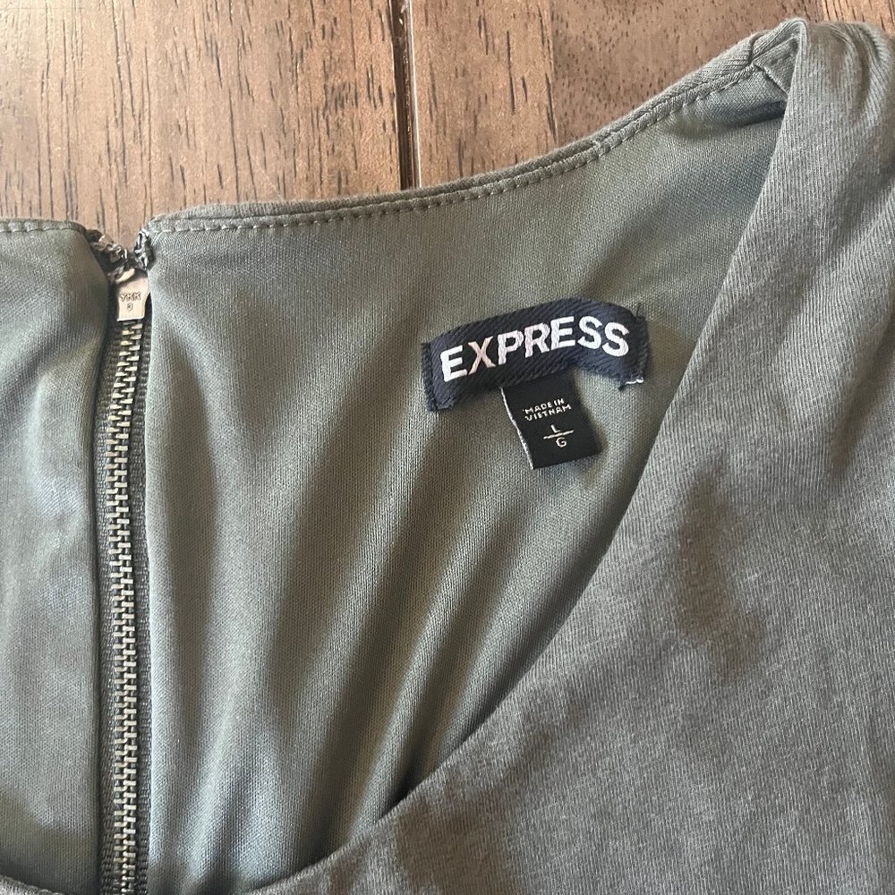 Olive Color Express Dress